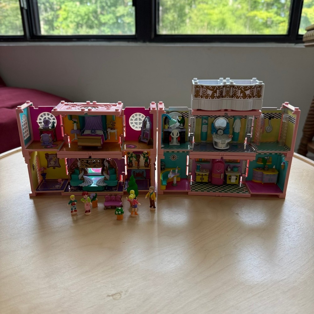 Vintage 1994 Polly Pocket Magical Mansion Bluebird Toys Playset with Figures